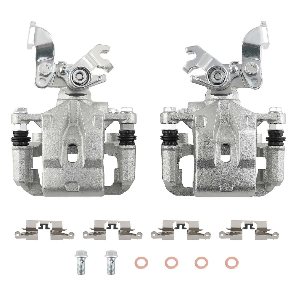 Brake Calipers Rear w/ Bracket Pair compatible for Lincoln MKZ 2007-2012 All Engine 18B5003