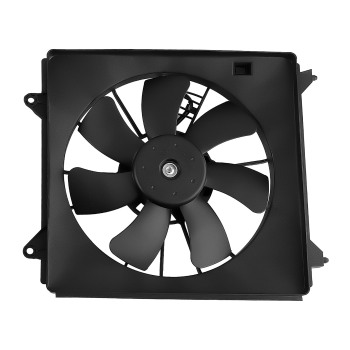 2Pcs Radiator Cooling Fan Set w/ Blade MotorShroud compatible for Honda Accord 2013-2017