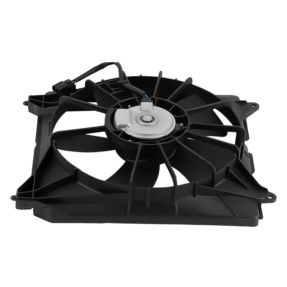 2Pcs Radiator Cooling Fan Set w/ Blade MotorShroud compatible for Honda Accord 2013-2017