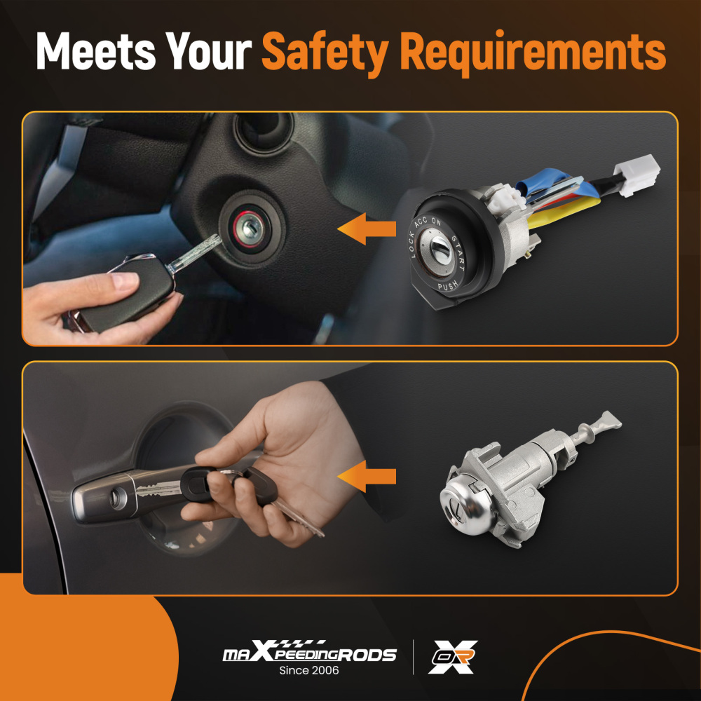 Ignition Lock Cylinder Switch + 2 Keys compatible for Kia Rio 2013-17 Optima 2011-2015