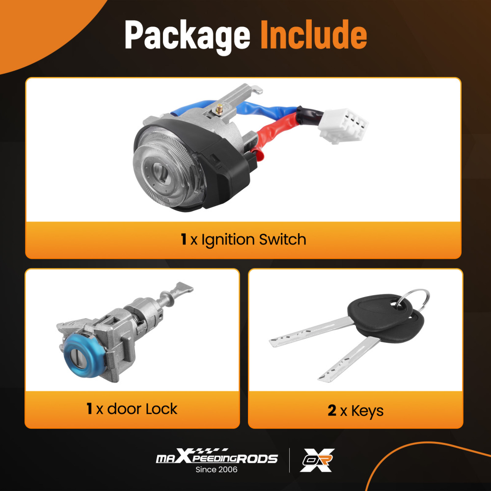 Ignition Lock Cylinder Switch W/ Keys compatible for KIA OPTIMA 2011-2015 RIO 2013-2017