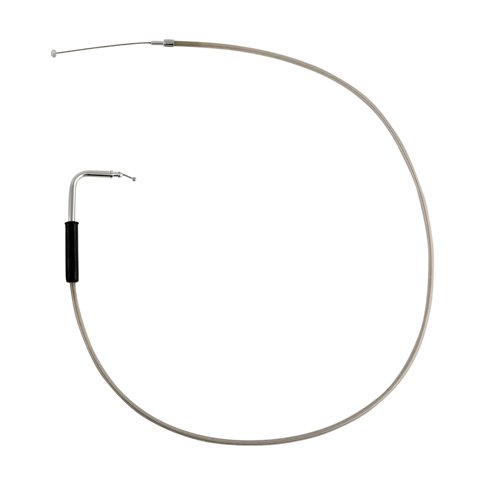 42 Stainless Steel Throttle and Idle Cable Set compatible for Harley-Davidson FXST 1996-UP