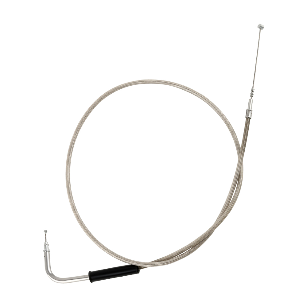 42 Stainless Steel Throttle and Idle Cable Set compatible for Harley-Davidson FXST 1996-UP