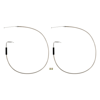 42 Stainless Steel Throttle and Idle Cable Set compatible for Harley-Davidson FXST 1996-UP