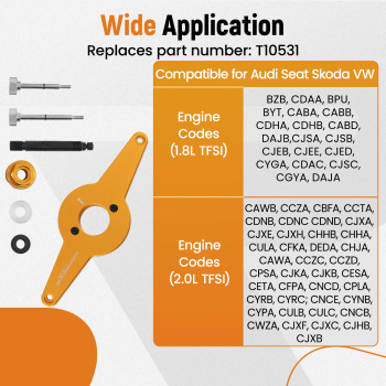 Vibration Damper Holding Tool Crankshaft Pulley Removal Set compatible for Audi VW EA888