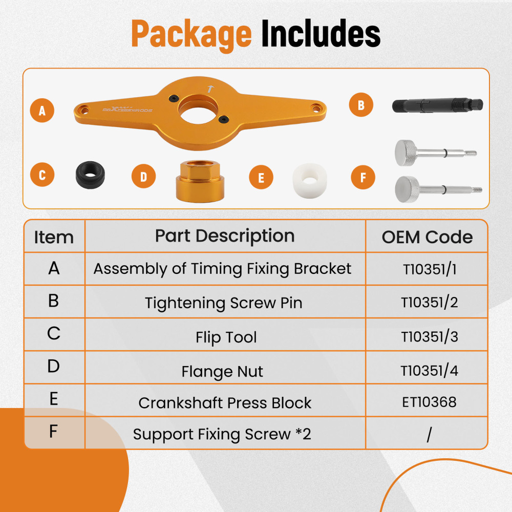 Vibration Damper Holding Tool Crankshaft Pulley Removal Set compatible for Audi VW EA888