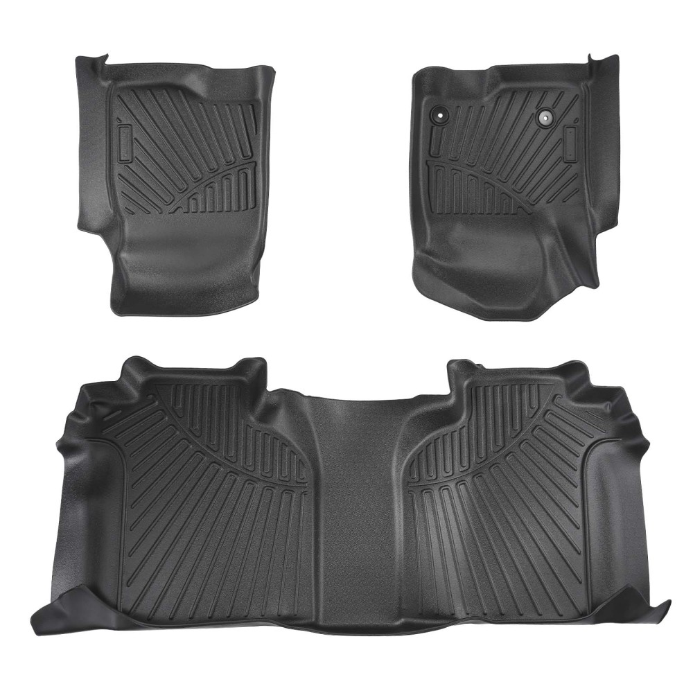 TPE Floor Mat Liners compatible for Chevrolet Silverado 2020-2024 All Weather Waterproof