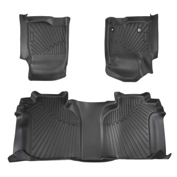 TPE Floor Mat Liners compatible for Chevrolet Silverado 2020-2024 All Weather Waterproof