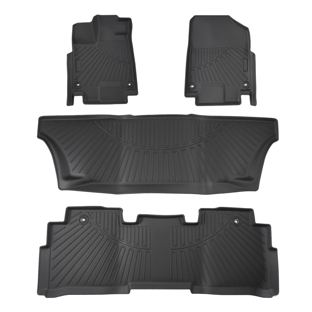 TPE Floor Mat Liners compatible for Honda Odyssey 2018-2024 All Weather Waterproof