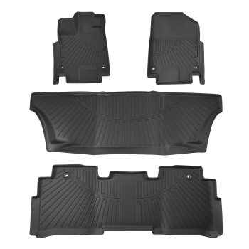 TPE Floor Mat Liners compatible for Honda Odyssey 2018-2024 All Weather Waterproof