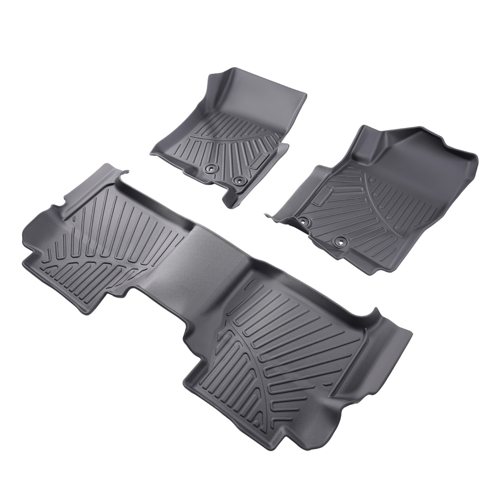 TPE Floor Mat Liners compatible for Nissan Frontier Crew Cab 22-2024 All Weather Waterproof