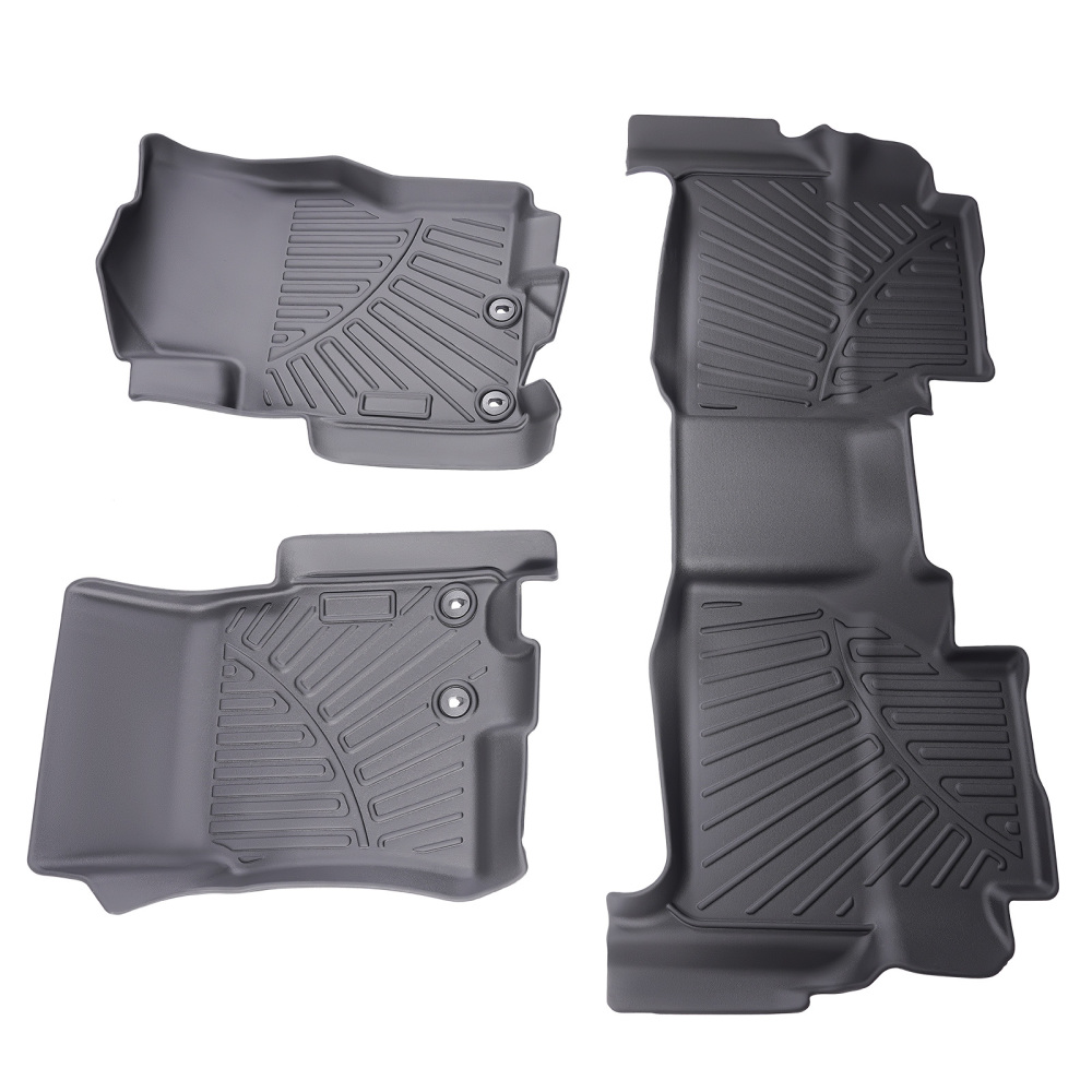 TPE Floor Mat Liners compatible for Nissan Frontier Crew Cab 22-2024 All Weather Waterproof