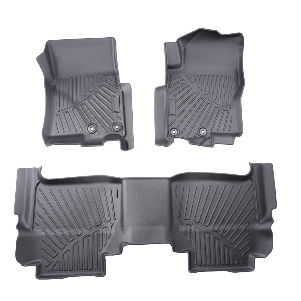 TPE Floor Mat Liners compatible for Nissan Frontier Crew Cab 22-2024 All Weather Waterproof