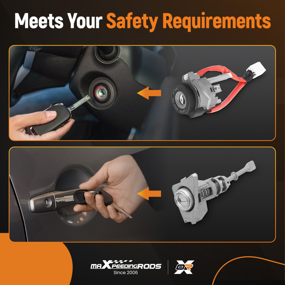 IgnitionFront Left Door Lock Cylinder SAME KEY compatible for Hyundai Elantra 2011-15