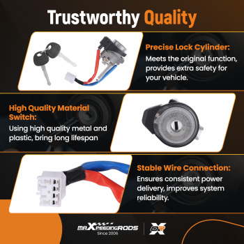 IGNITION LOCK CYLINDER SWITCH 2 KEYS NEW 819003XF00 compatible for HYUNDAI ELANTRA 13-16