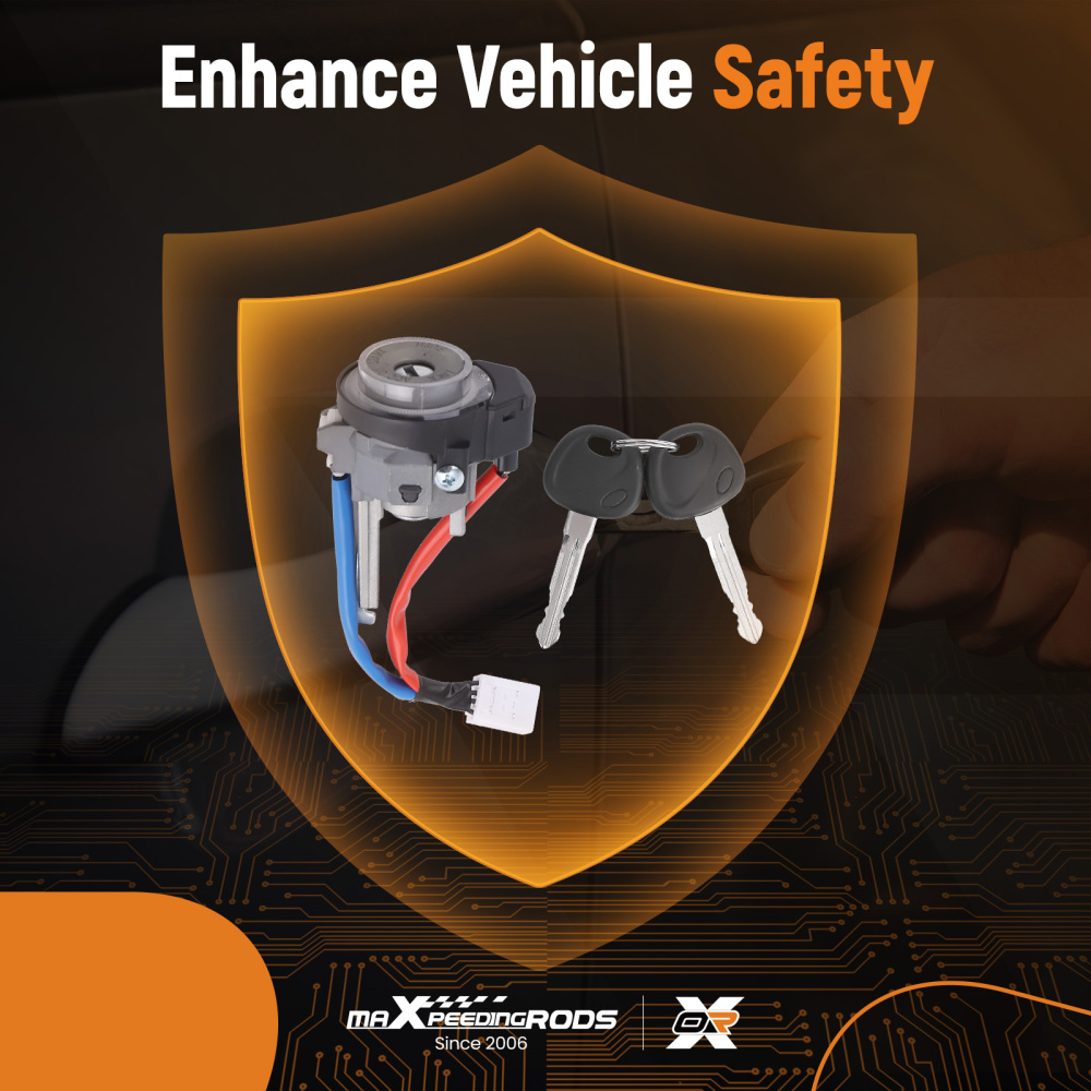 IGNITION LOCK CYLINDER SWITCH 2 KEYS NEW 819003XF00 compatible for HYUNDAI ELANTRA 13-16