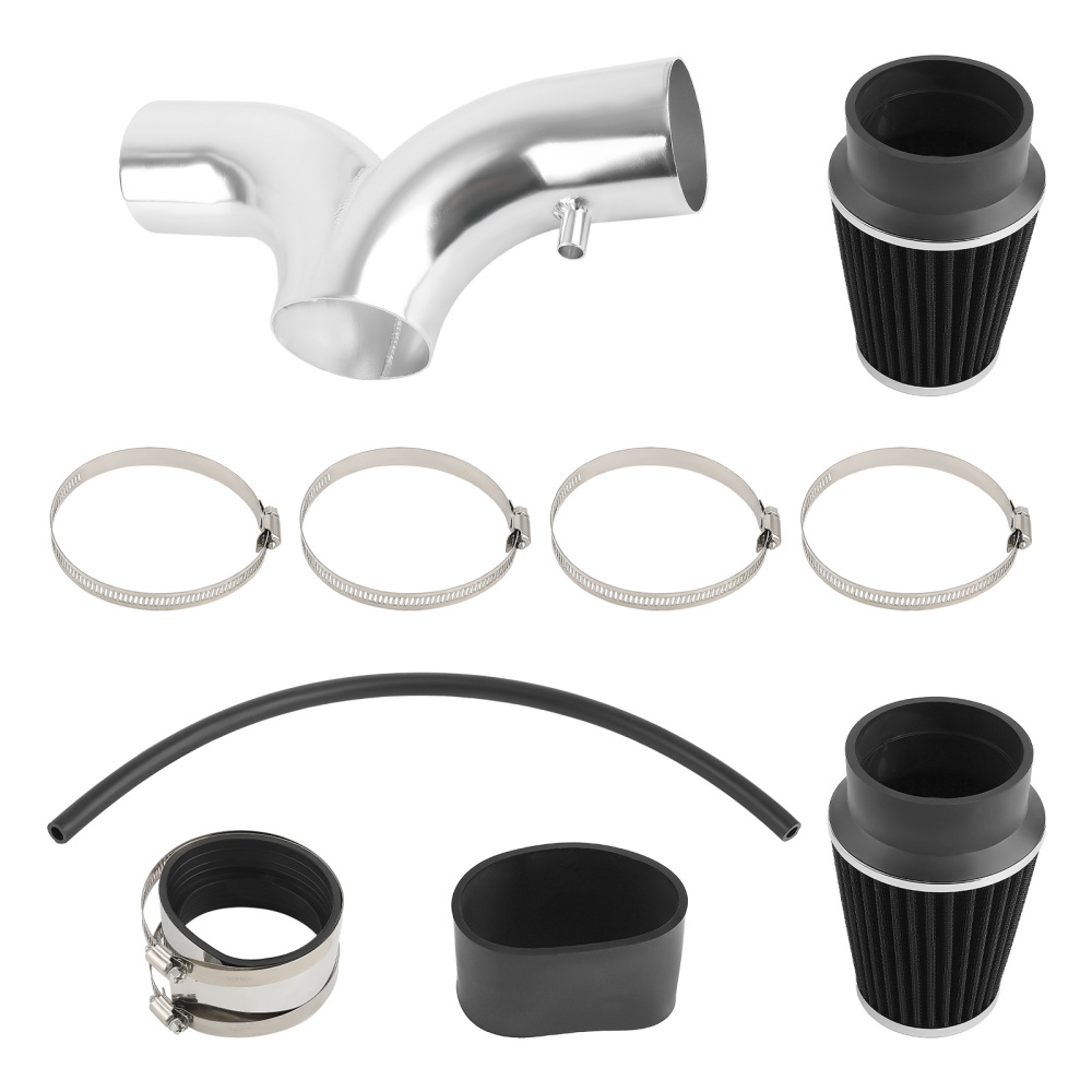 Dual Twin Air Intake System Kit + Filter compatible for Corvette C5 5.7L 01-04 SI-CH-02RD