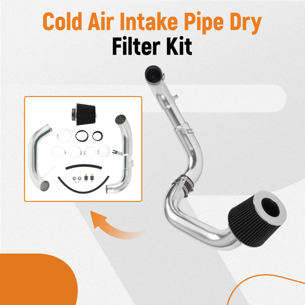 3 Dry Filter + Cold Air Intake Pipe Kit compatible for Honda Civic EX/LX/DX 1.8L 2006-2011