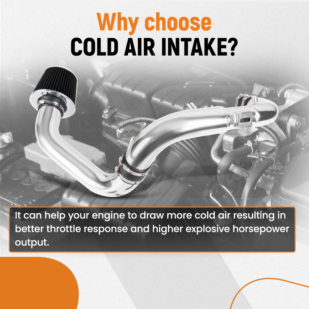 3 Dry Filter + Cold Air Intake Pipe Kit compatible for Honda Civic EX/LX/DX 1.8L 2006-2011