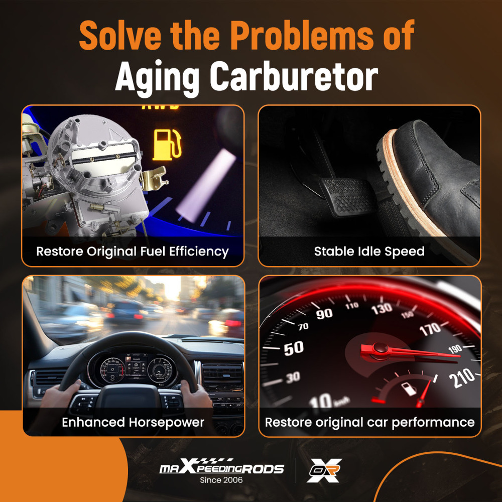 2 Barili Carburatore Carburatore compatibile per Ford Mustang 289 Cu, 302 Cu, 351 Cu