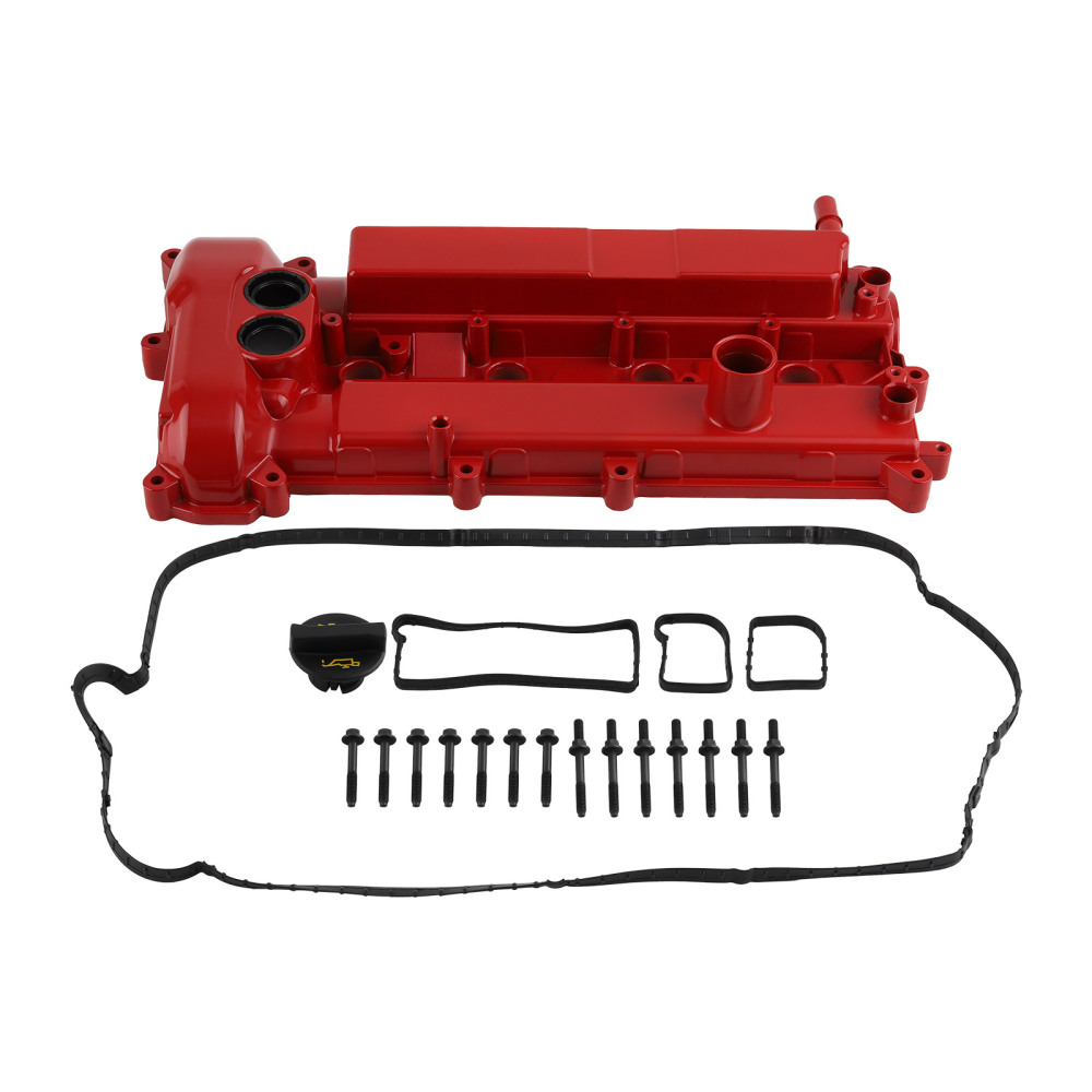 Aluminum Red Valve Cover w/Gasket compatible for Ford Focus 2.0L 2012 2013 2014 CM5Z6582E