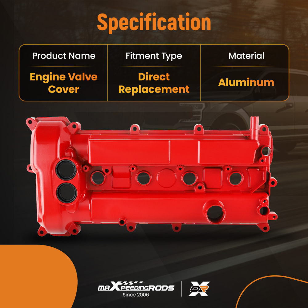 Aluminum Red Valve Cover w/Gasket compatible for Ford Focus 2.0L 2012 2013 2014 CM5Z6582E