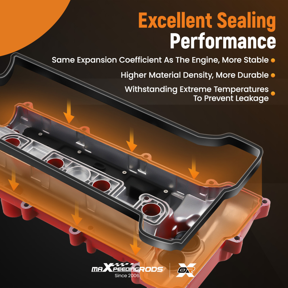 Aluminum Red Valve Cover w/Gasket compatible for Ford Focus 2.0L 2012 2013 2014 CM5Z6582E