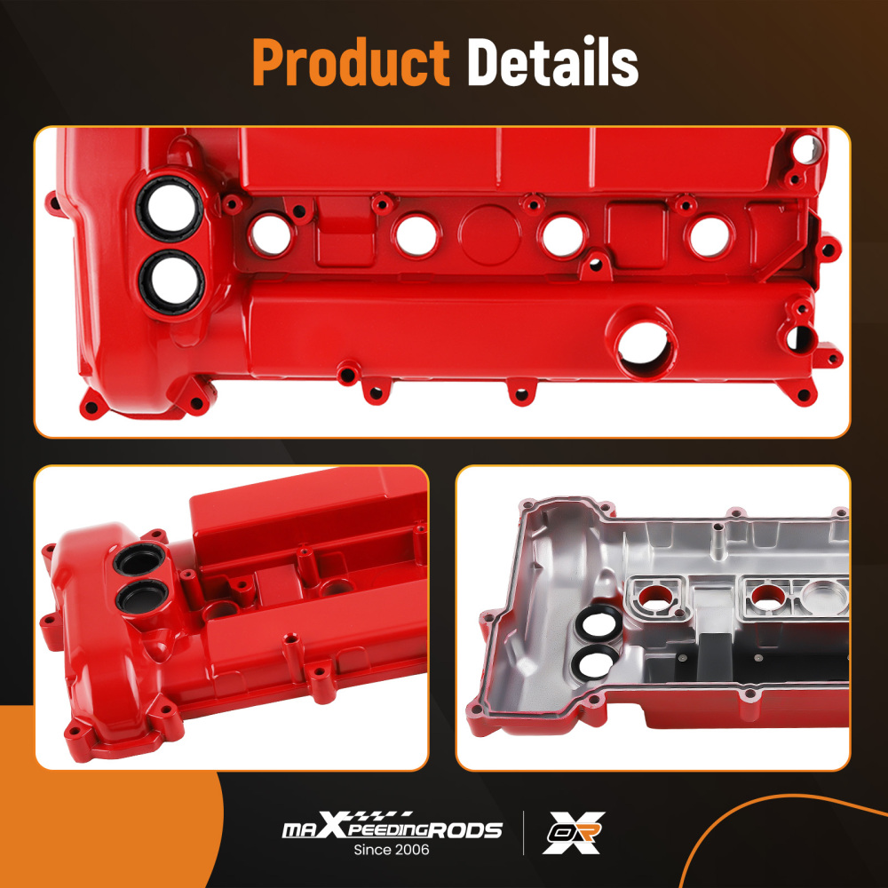 Aluminum Red Valve Cover w/Gasket compatible for Ford Focus 2.0L 2012 2013 2014 CM5Z6582E