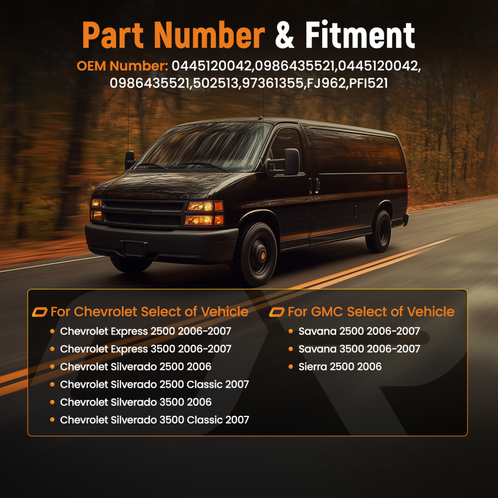 Fuel Injector compatible for GMC Savana Sierra Chevy Silverado 2500 3500 6.6L 2006-2007