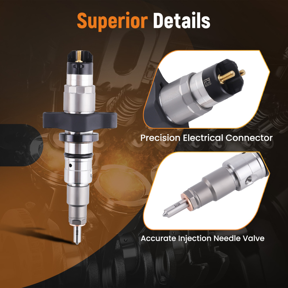 6X Diesel Fuel Injector compatible for Dodge Ram Pick-up Truck 5.9L 2003 2004 0445120113