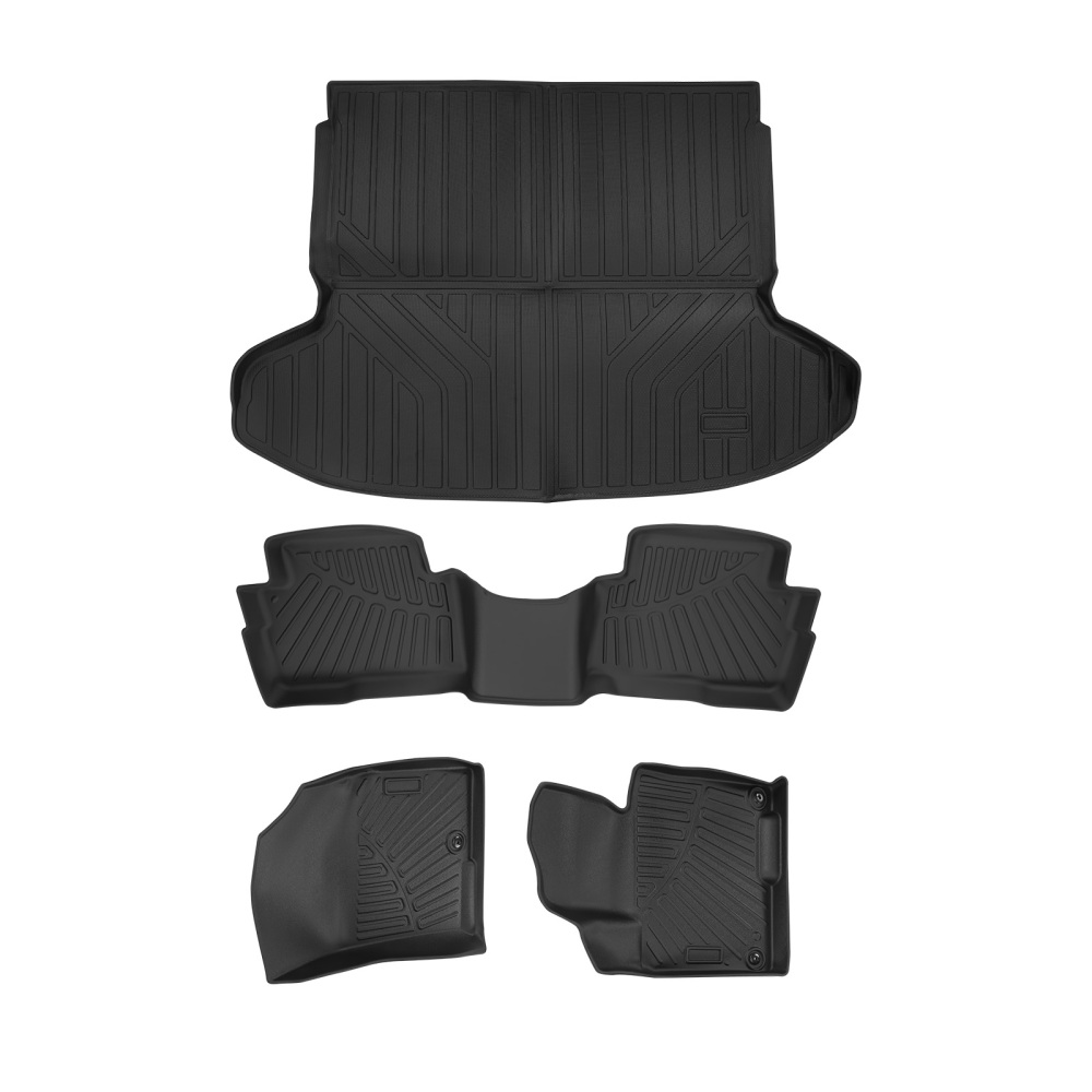Black TPE Floor Mats and Cargo Liner Kit compatible for Kia Sportage Non-Hybrid 2023-2024