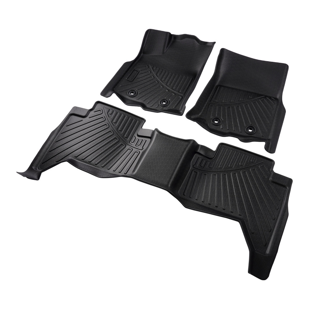 TPE Floor Mat Liners compatible for Toyota Tacoma Double Cab 16-2017 All Weather Waterproof