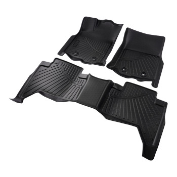 TPE Floor Mat Liners compatible for Toyota Tacoma Double Cab 16-2017 All Weather Waterproof