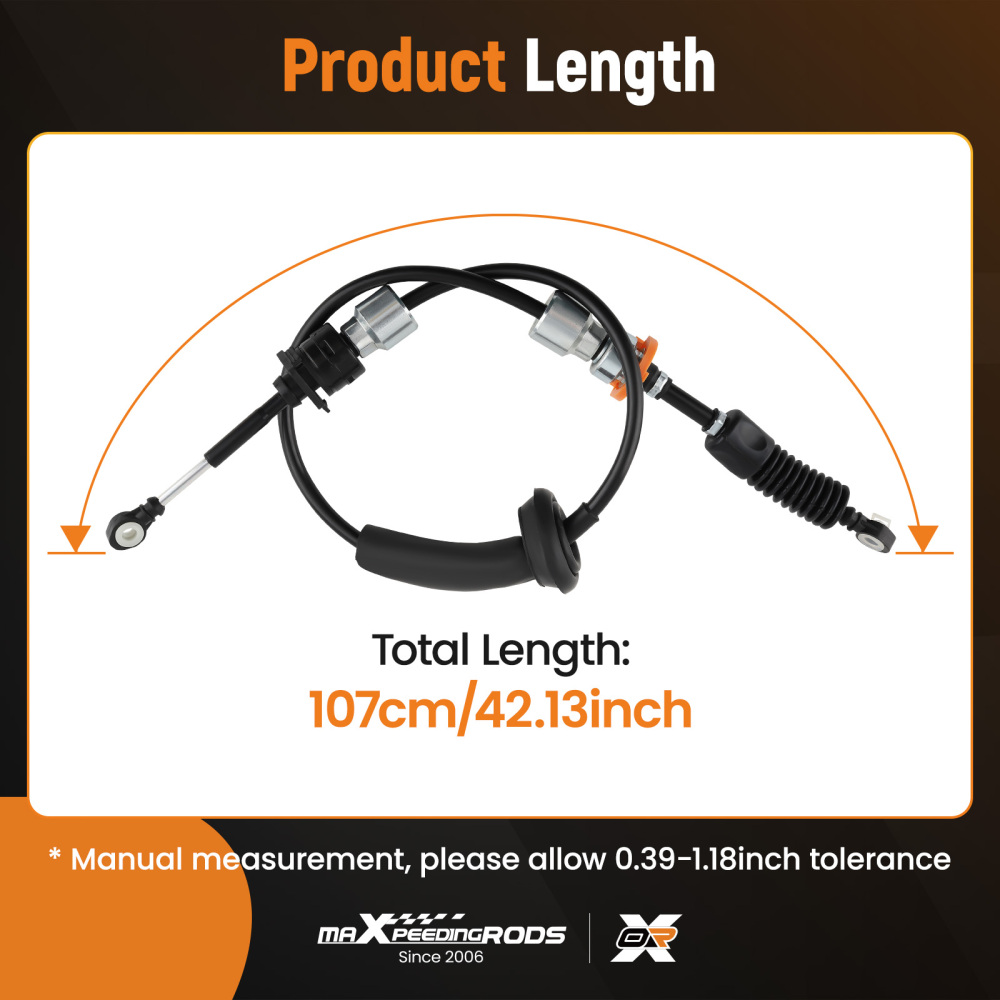 Auto Trans Shifter Cable compatible for Jeep Wrangler 2007-2011 52060462AD 52060462AE New