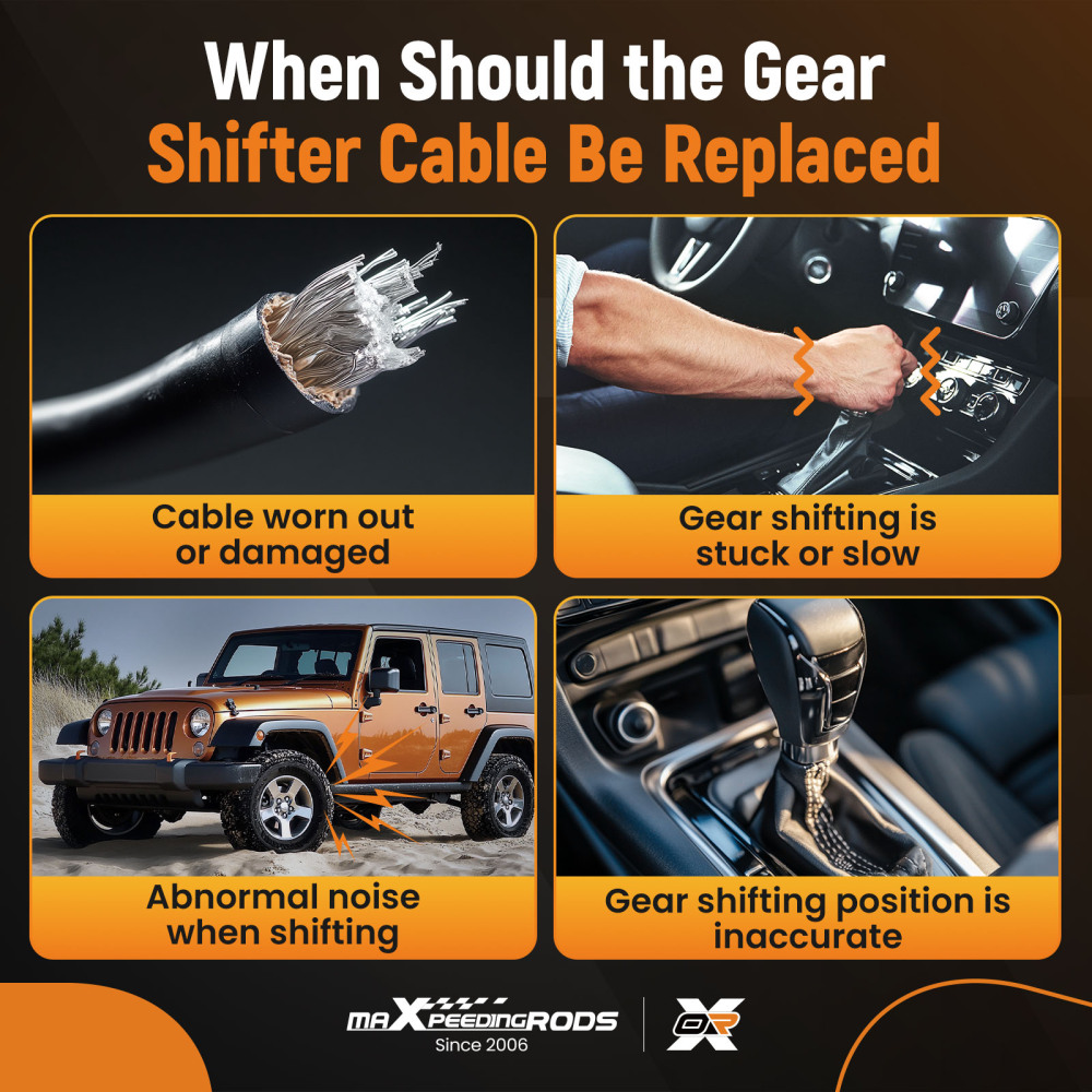 Auto Trans Shifter Cable compatible for Jeep Wrangler 2007-2011 52060462AD 52060462AE New