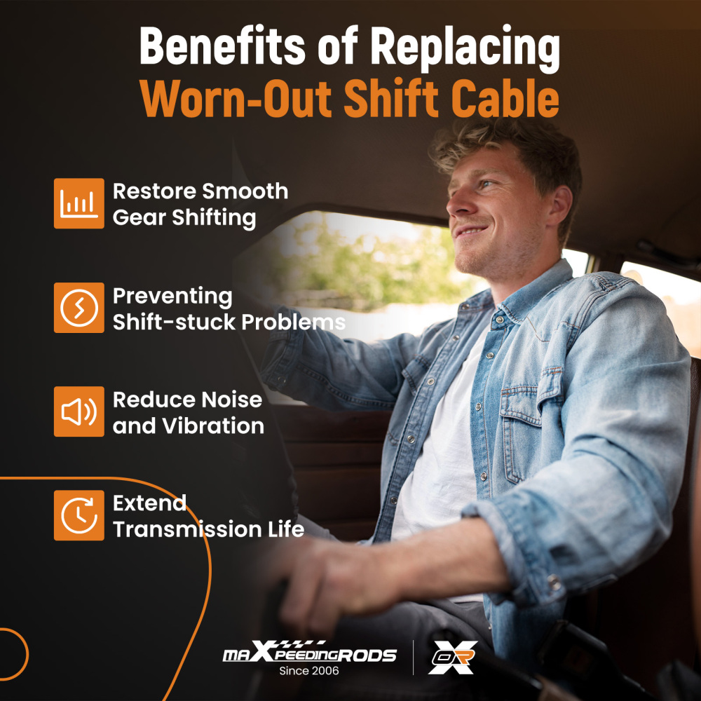 Auto Trans Shifter Cable compatible for Jeep Wrangler 2007-2011 52060462AD 52060462AE New