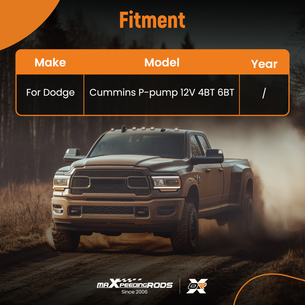 Manual Fuel Shut Off Solenoid Cable Set compatible for Dodge Cummins P-pump 12V 4BT 6BT New