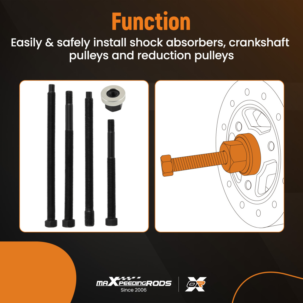 Long Reach Harmonic Balancer Installer Kit – 5 Pc Harmonic Balancer Set