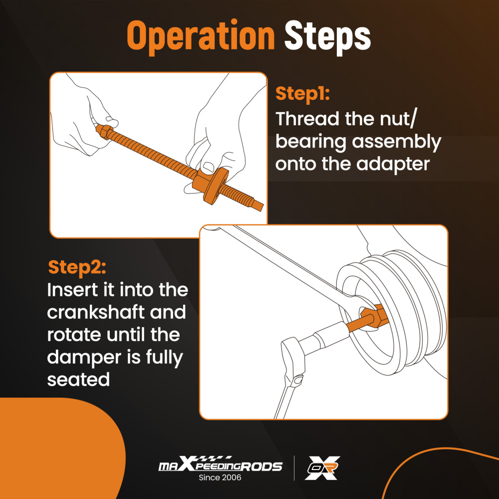 Long Reach Harmonic Balancer Installer Kit – 5 Pc Harmonic Balancer Set
