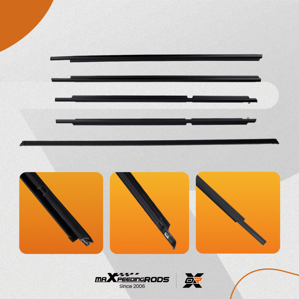 Outer Door Window Weatherstrip Seal Belt 5pcs Kit compatible for Toyota 4Runner 2003-2009