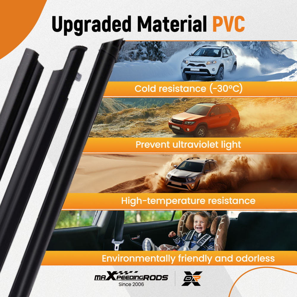 Outer Door Window Weatherstrip Seal Belt 5pcs Kit compatible for Toyota 4Runner 2003-2009