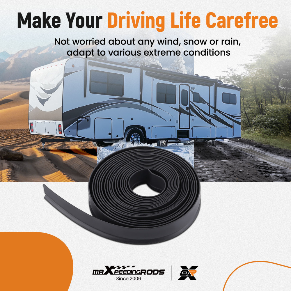 RV Slide Out Seal Weatherstrip Clip Rubber Wiper Seal 1-1/2 25ft for R854056