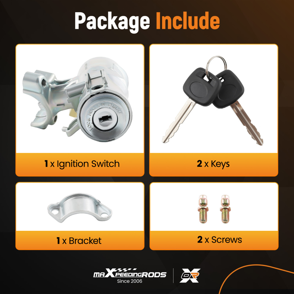 Ignition Switch2 Keys 45020-38-1 45020-12-11 compatible for Toyota Corolla RAV4 1998-02