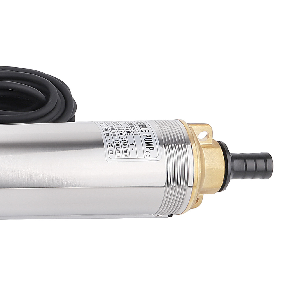 35 °C 4 inch 1100W 6600 L/H Brushless Submersible Pump 102m + 20m Cable