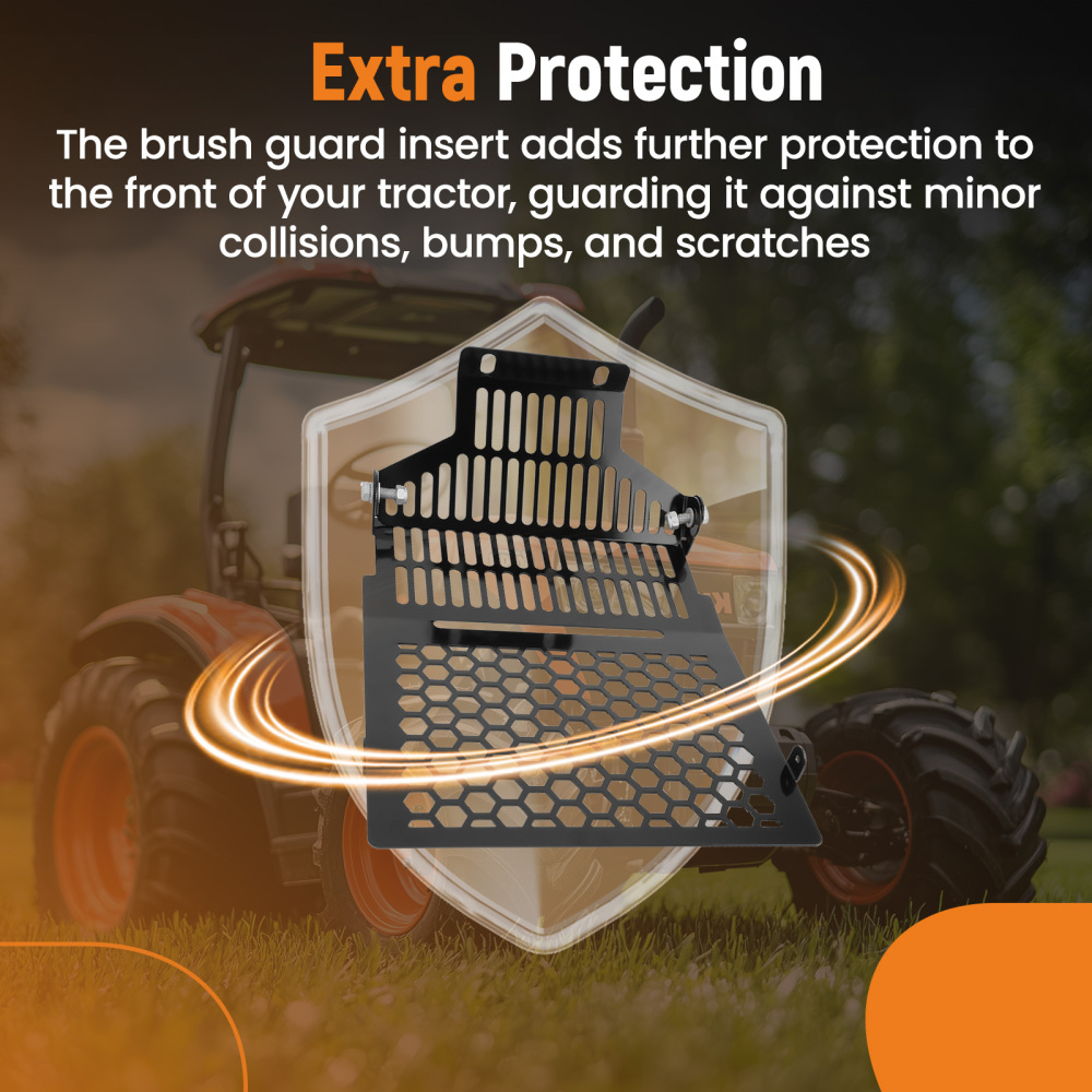 Heavy Duty Steel Brush Guard Insert compatible for Kubota L2501 L3301 L3901 L4710 Tractor