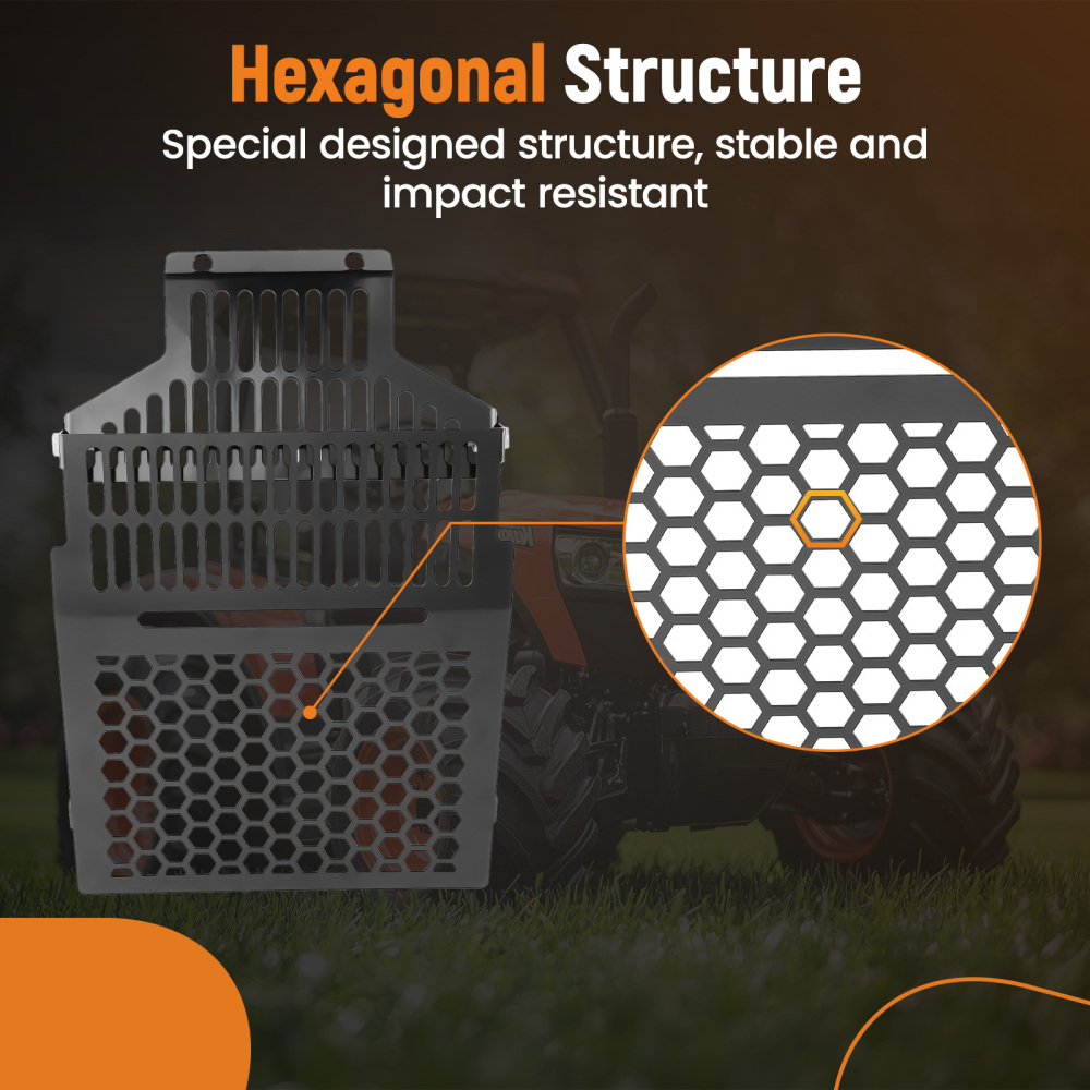 Heavy Duty Steel Brush Guard Insert compatible for Kubota L2501 L3301 L3901 L4710 Tractor