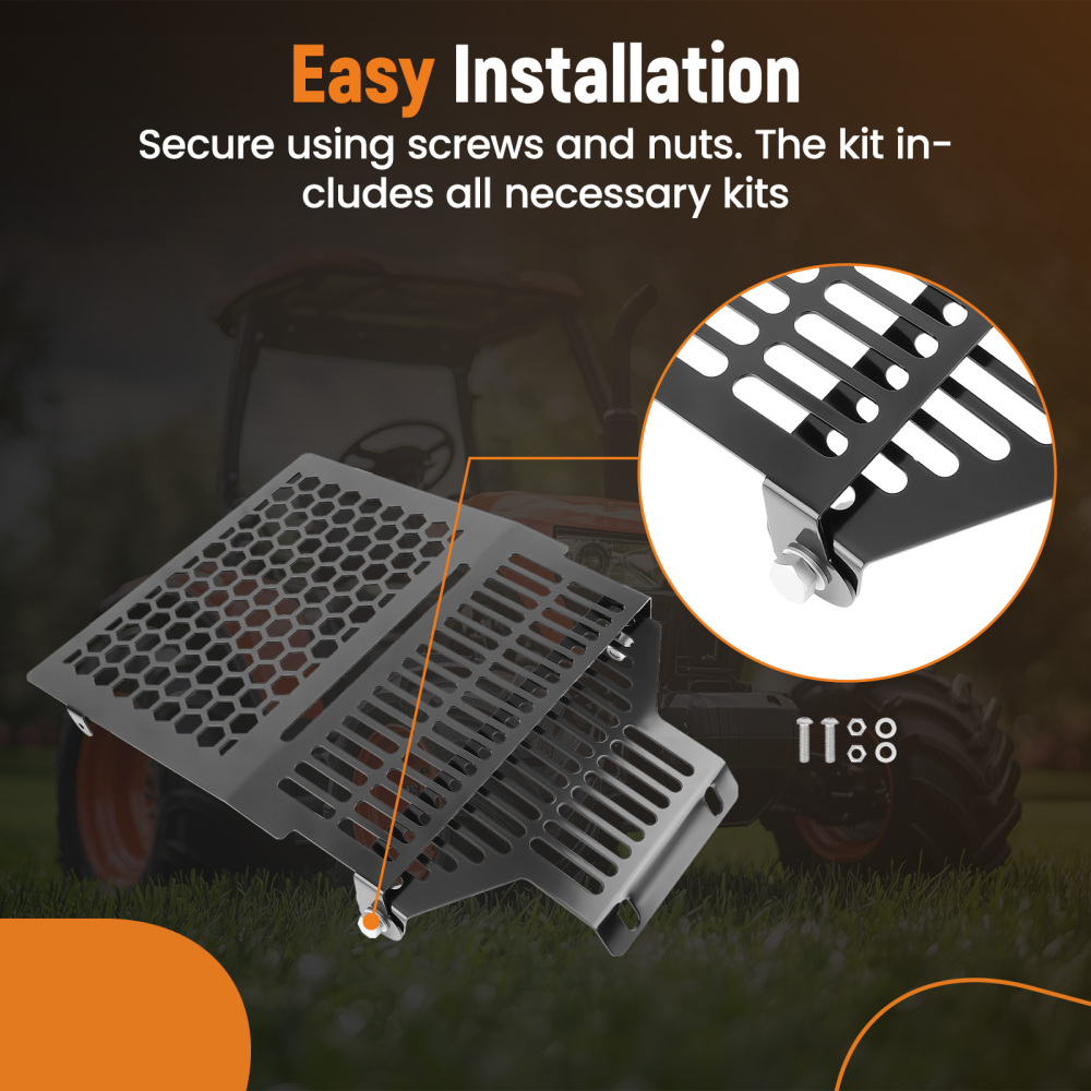 Heavy Duty Steel Brush Guard Insert compatible for Kubota L2501 L3301 L3901 L4710 Tractor