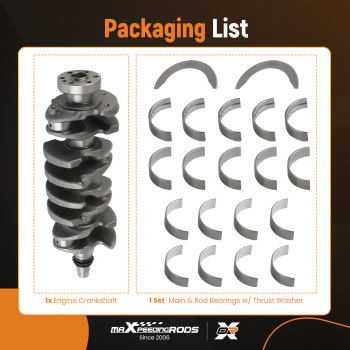 1.6 Turbo Engine Crankshaft + MainRod Bearing Kit 23110-2B710 compatible for HYUNDAI KIA