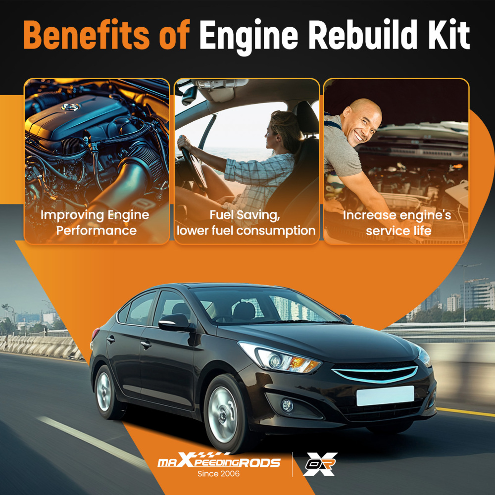 G4FJ 1.6L CrankshaftBearings Set compatible for Hyundai Tucson compatible for Kia Soul 2015-20