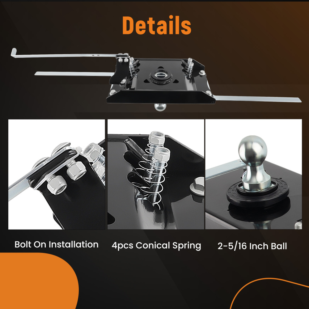 Trailer Hitches Gooseneck Trailer Hitch Mount Kit For Ram 2500 2014-2018 Black